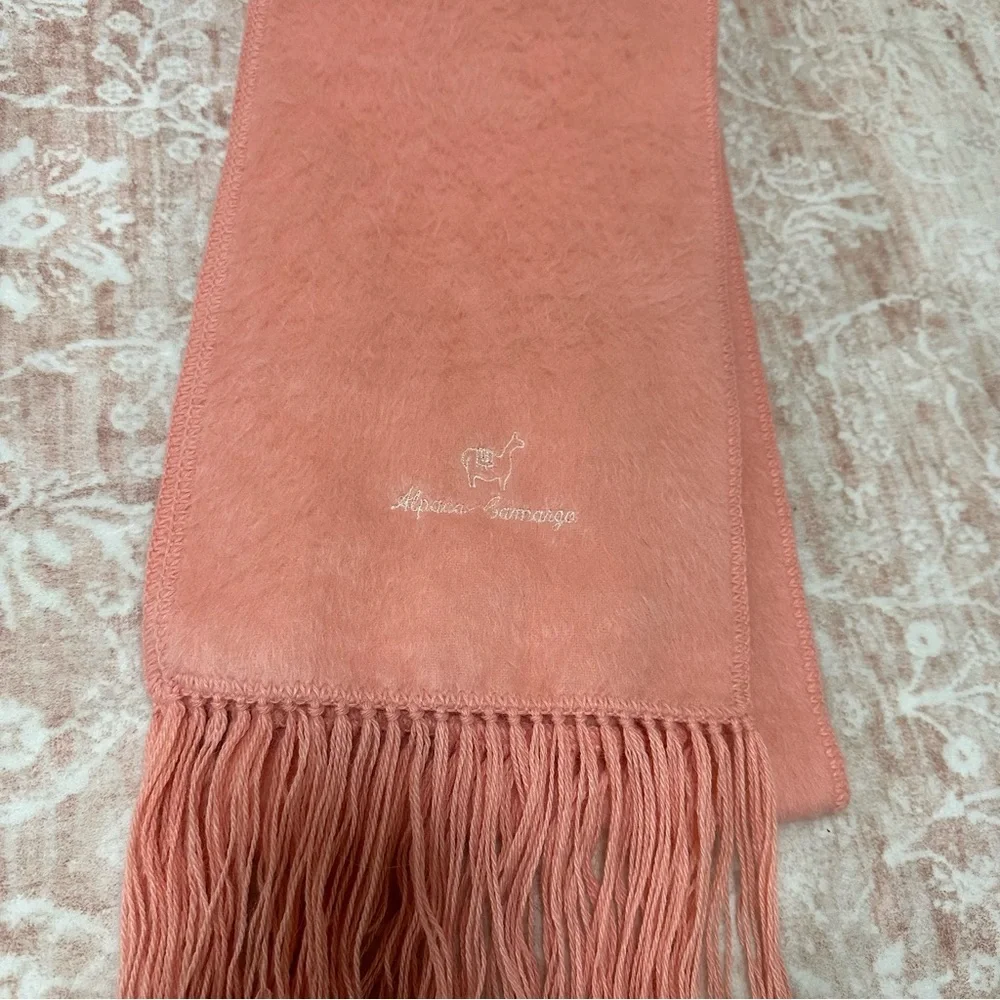 Alpaca Camargo Pink Scarf - Made In Peru